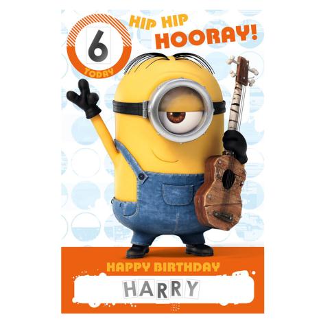 Happy Birthday Minions Personalised Stickers Card £2.40